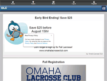 Tablet Screenshot of omahalacrosseclub.com